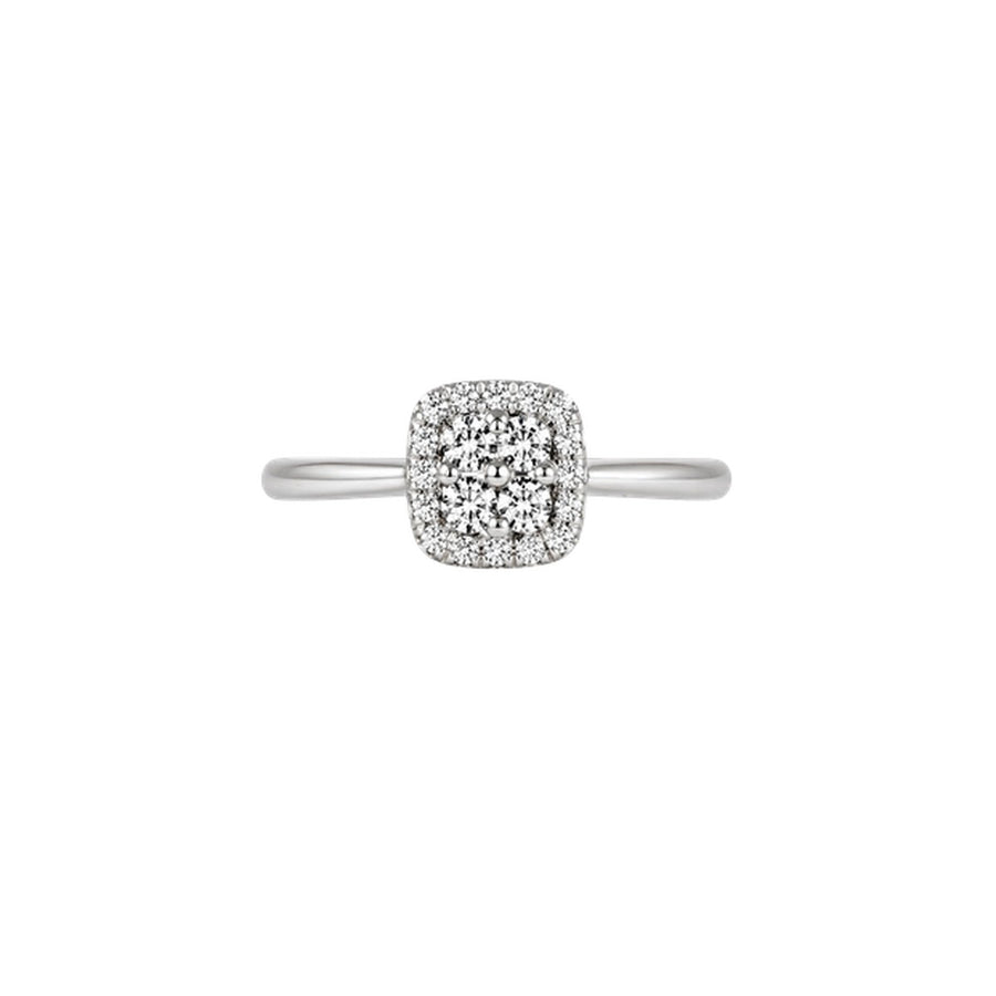 Anillo Diamante Halo Cojín — TIORÉ