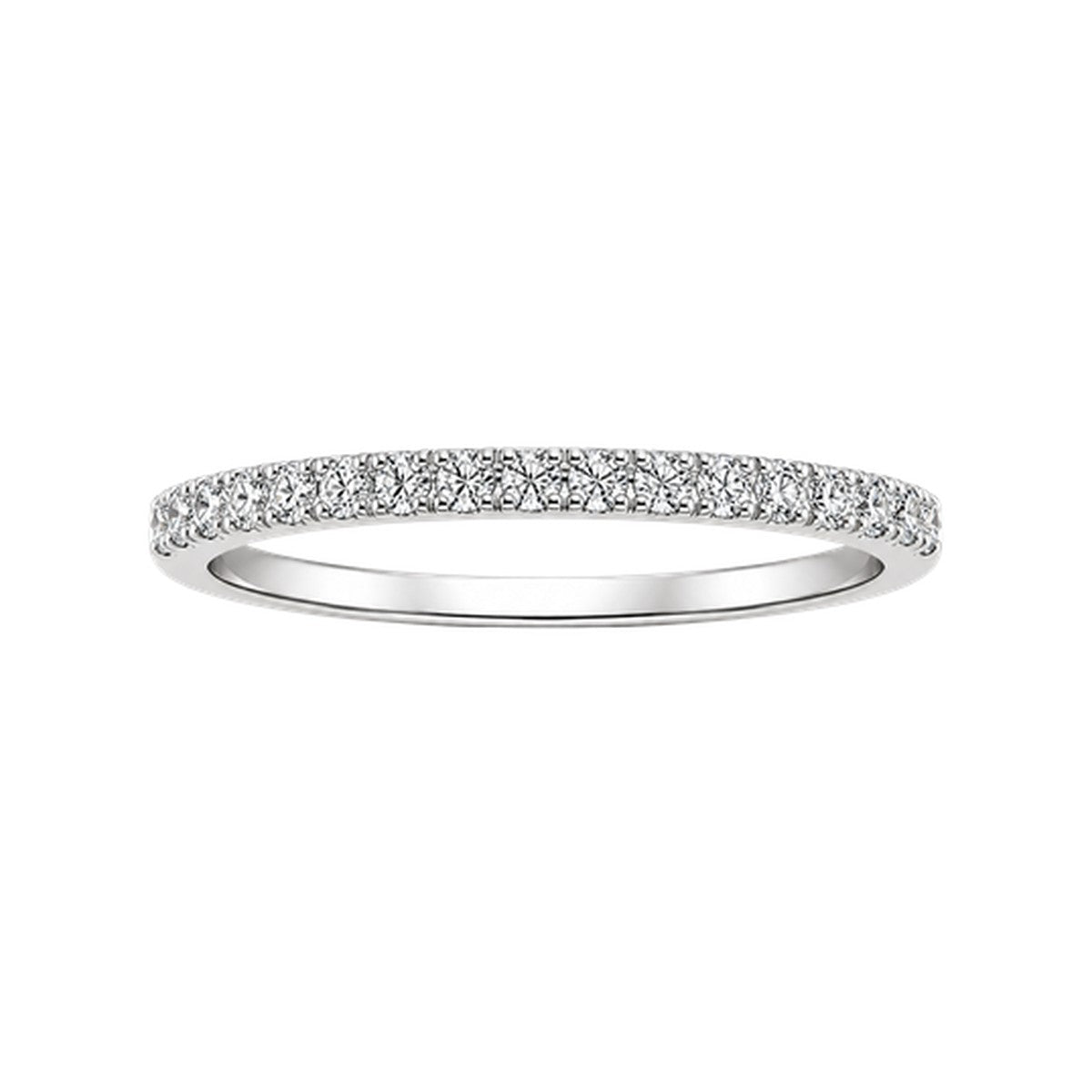 Anillo Cintillo de Diamante Oro Blanco — TIORÉ