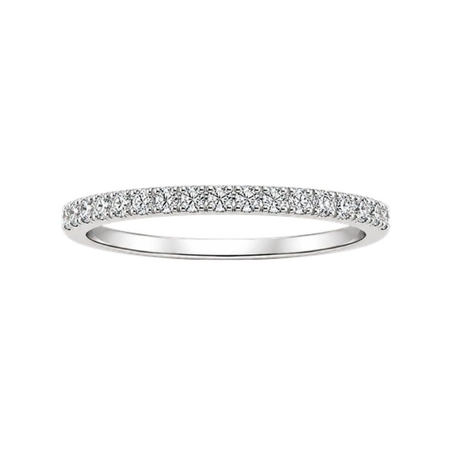 Anillo Cintillo de Diamante Oro Blanco — TIORÉ