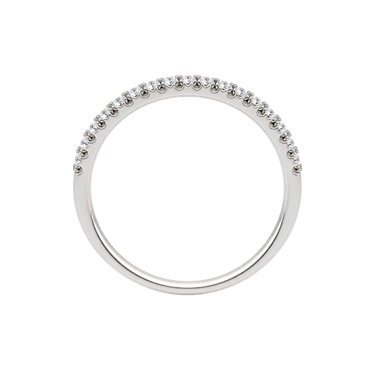 Anillo Cintillo de Diamante Oro Blanco — TIORÉ